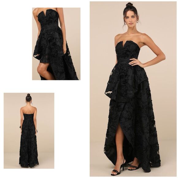 Lulu's Black Strapless Maxi Dress - Picture 1 of 11